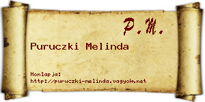 Puruczki Melinda névjegykártya