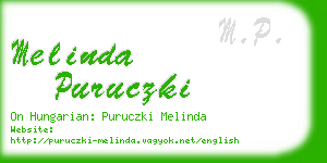 melinda puruczki business card